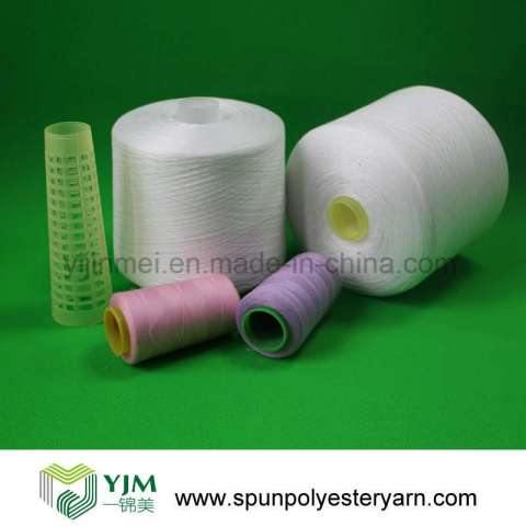 100% Spun Polyester Core Sewing Thread in Raw White