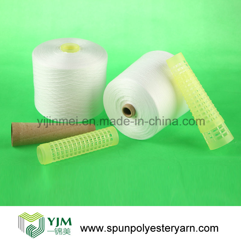 50/2 Raw White 100% Polyester Spun Knitting Yarn